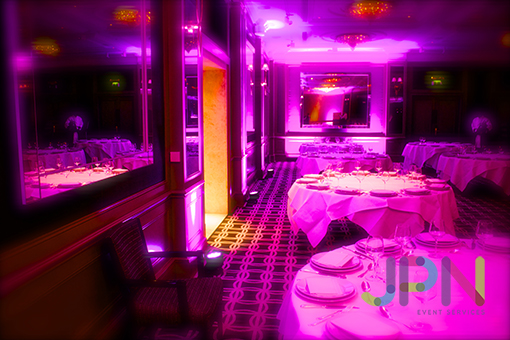 Pink mood lighting hire in London and essex